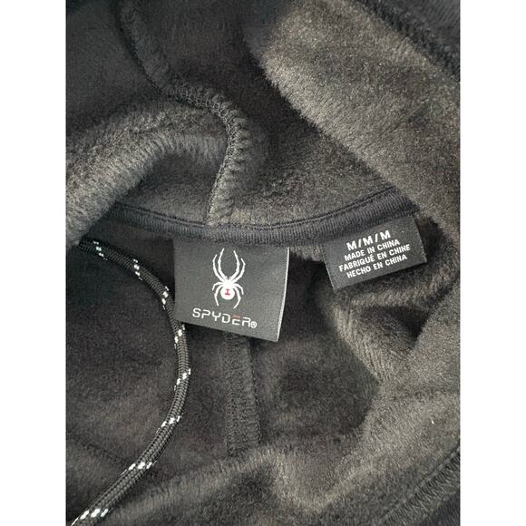 Spyder Women's Fur Lined Cowl Neck Pullover Sweatshirt Black Size Medium Mink - Picture 7 of 8